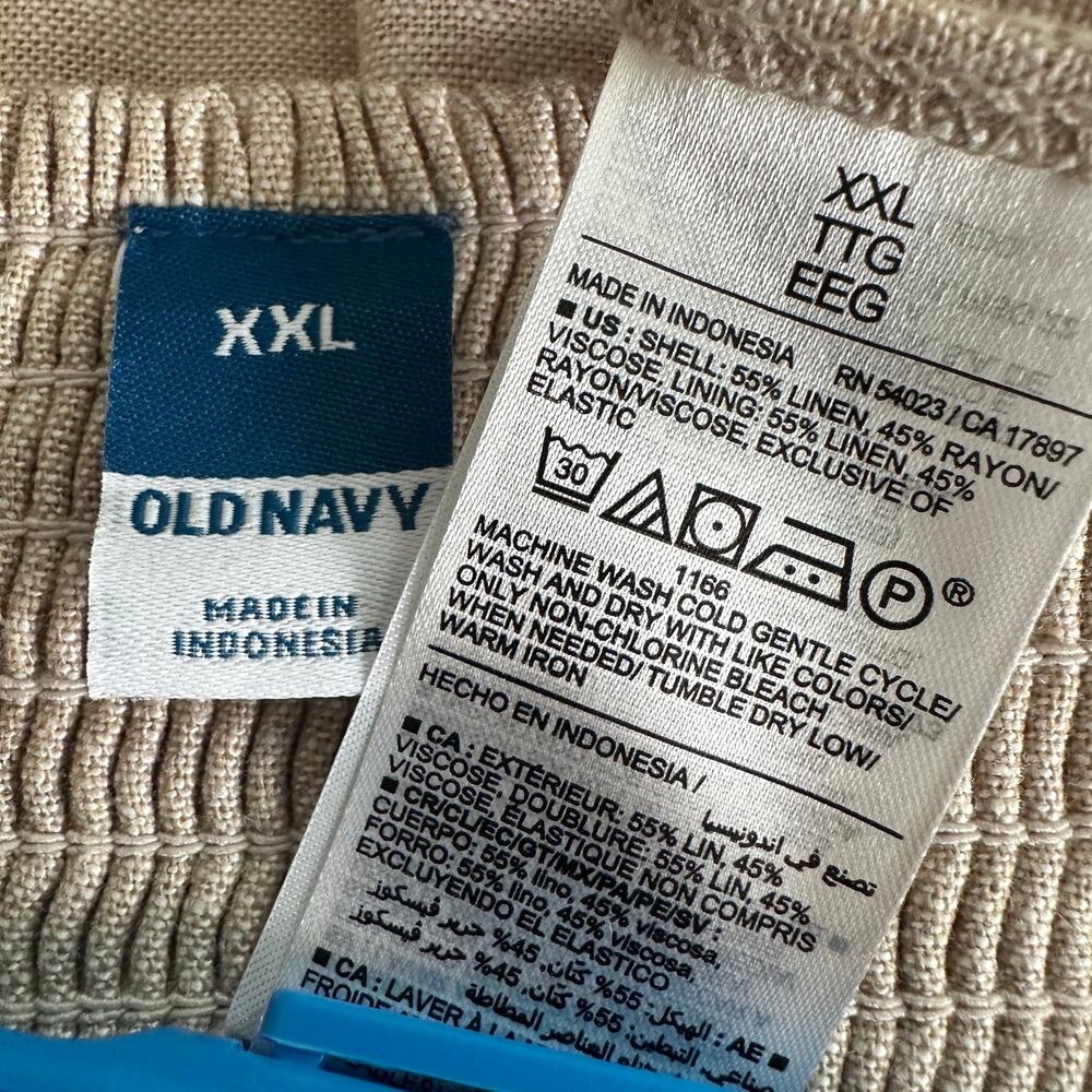 NWT Old Navy Square Neck Linen Midi Dress Sz XXL Flax Minimalist Coastal Boho - Picture 8 of 9